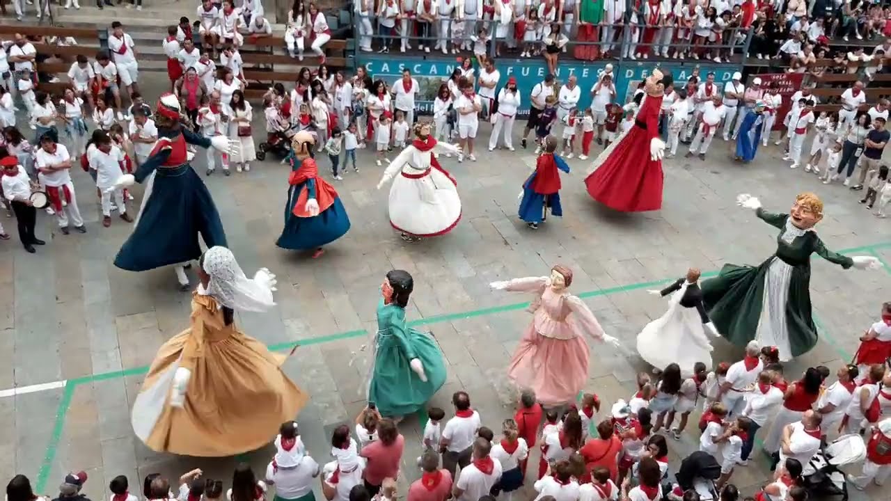 Cascante en Fiestas 2023 - Gaiteros y Comparsa de Gigantes. (Navarra)