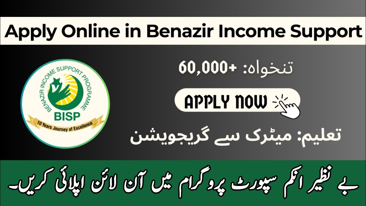 Apply Online in Benazir Income Support Programme || New Compliance Monitor Jobs in BISP 2023