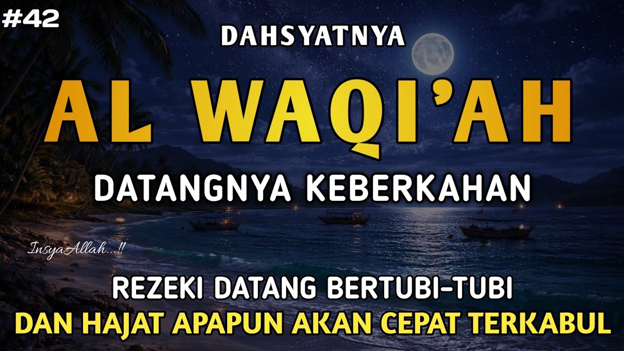 Surah Al Waqi'ah 7X,Semoga yang mendengarkan hutangnya lunas dan diberkahi hidupnya | Part 42