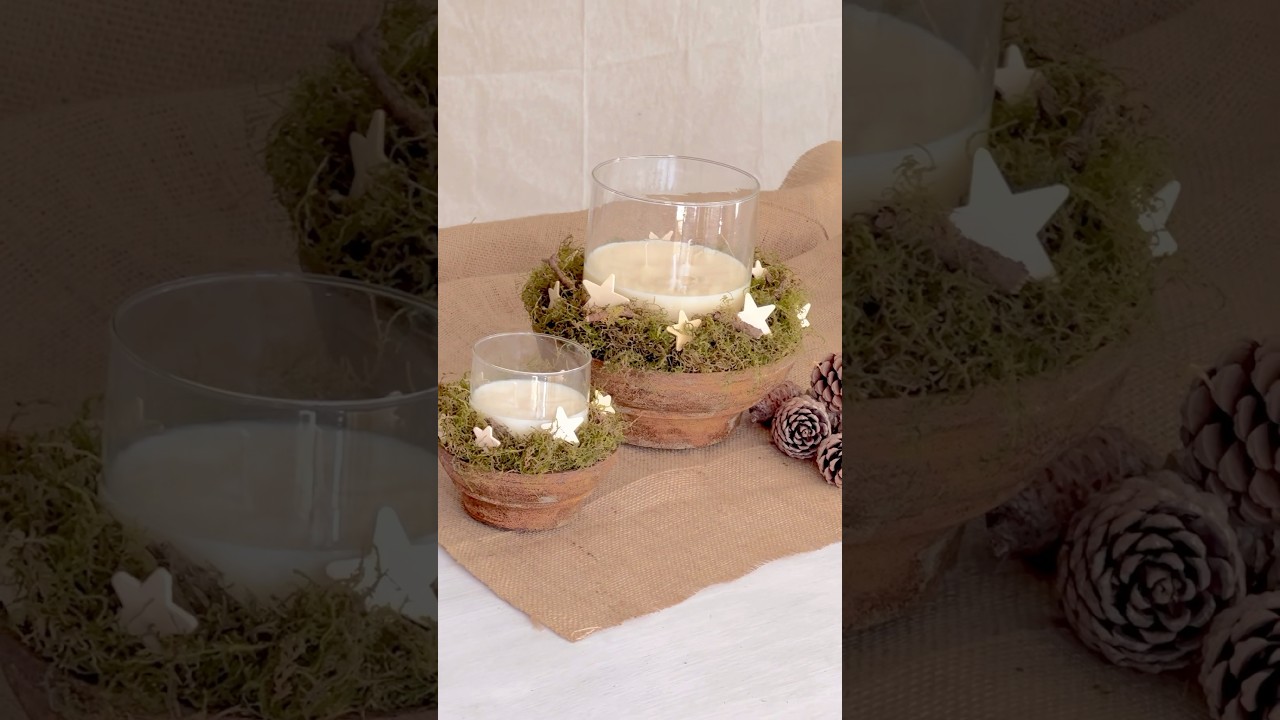 C&oacute;mo hacer un portavela con &oacute;xido real | DIY navide&ntilde;o f&aacute;cil 🎄🕯️