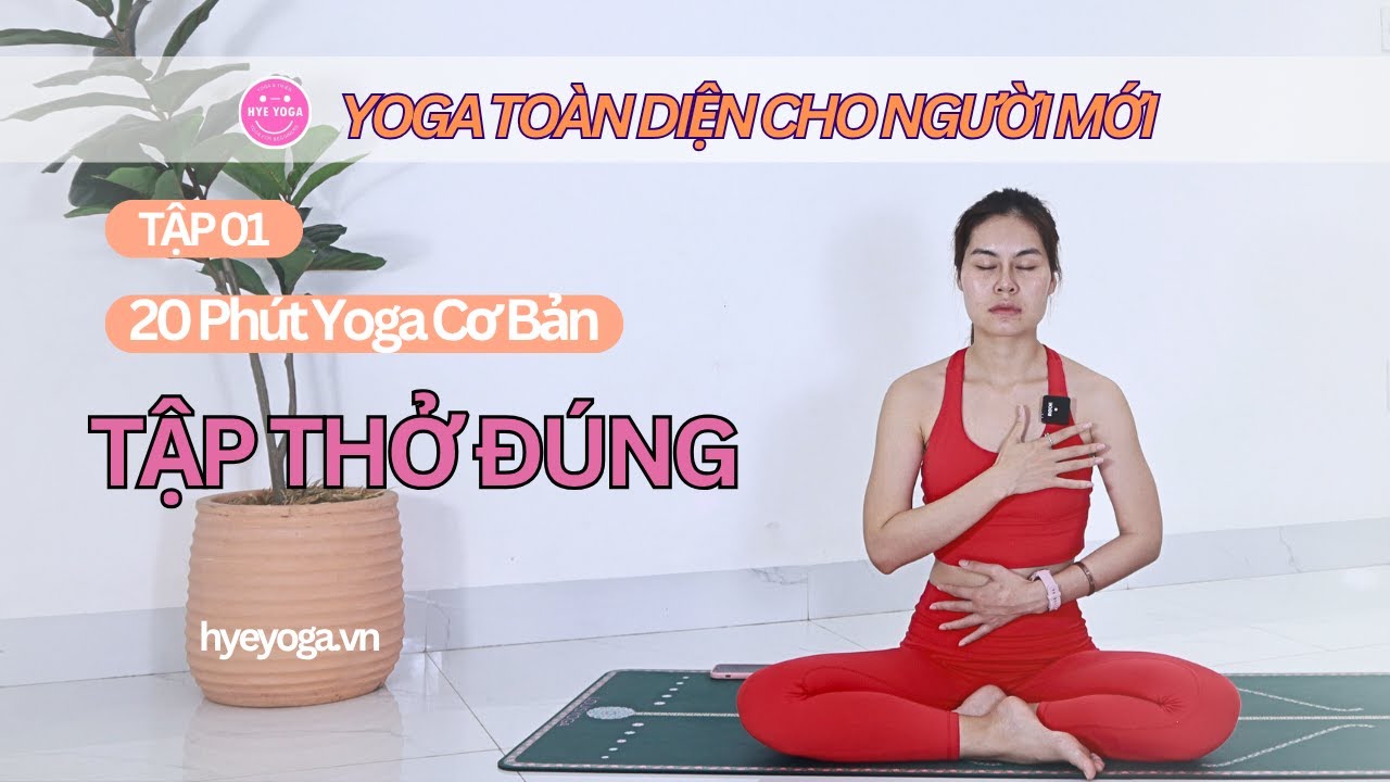 Yoga To&agrave;n Diện Cho Người Mới | Tập 01: Tập Thở Đ&uacute;ng &ndash; 20 Ph&uacute;t Yoga Cơ Bản | Hye Yoga