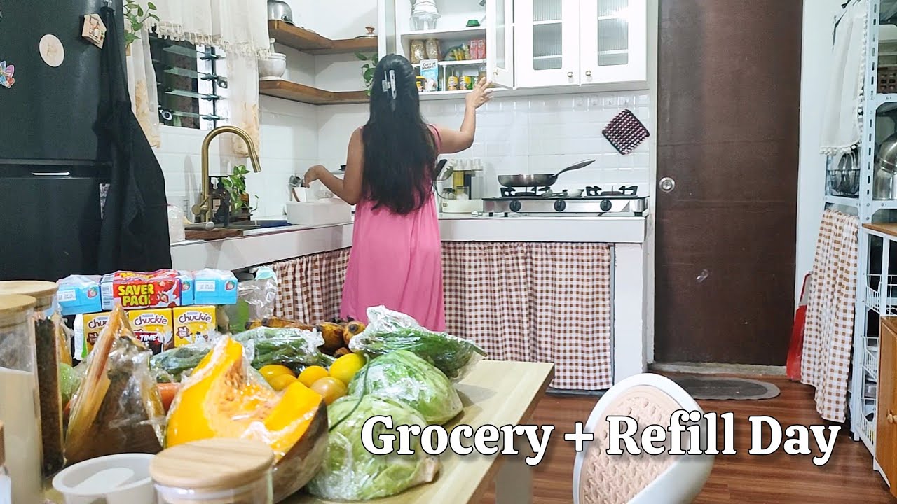 Grocery & Refrigerator Refill Day | Simple Home Organizing and Restock Routine 🇵🇭