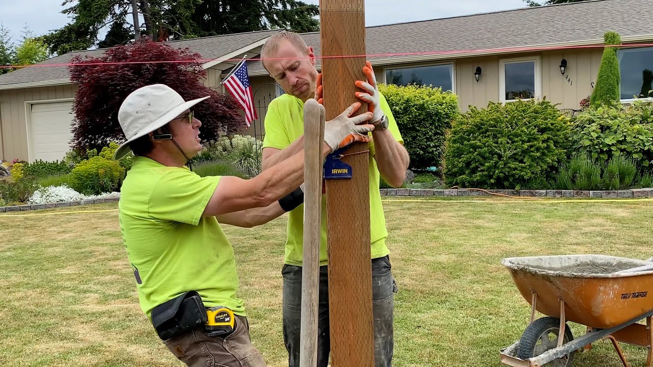 Build a Cedar Privacy Fence, Part 1 – Install the Posts