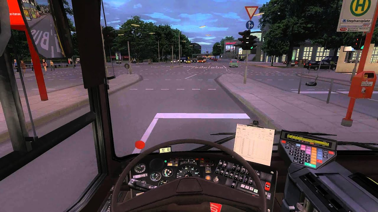Lets Play Omsi Hamburg Tag und Nacht Linie 109 Hinfahrt