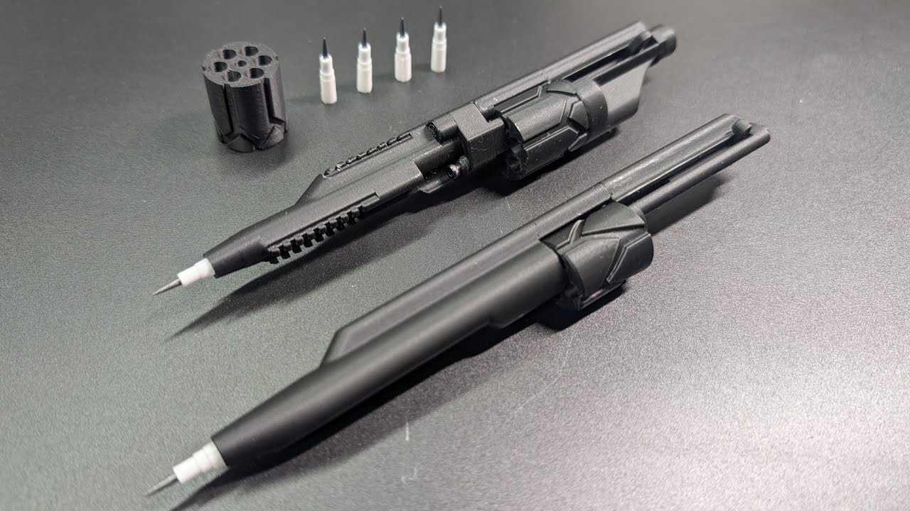 リボルバー式ロケット鉛筆作ってみた　Making revolver pen