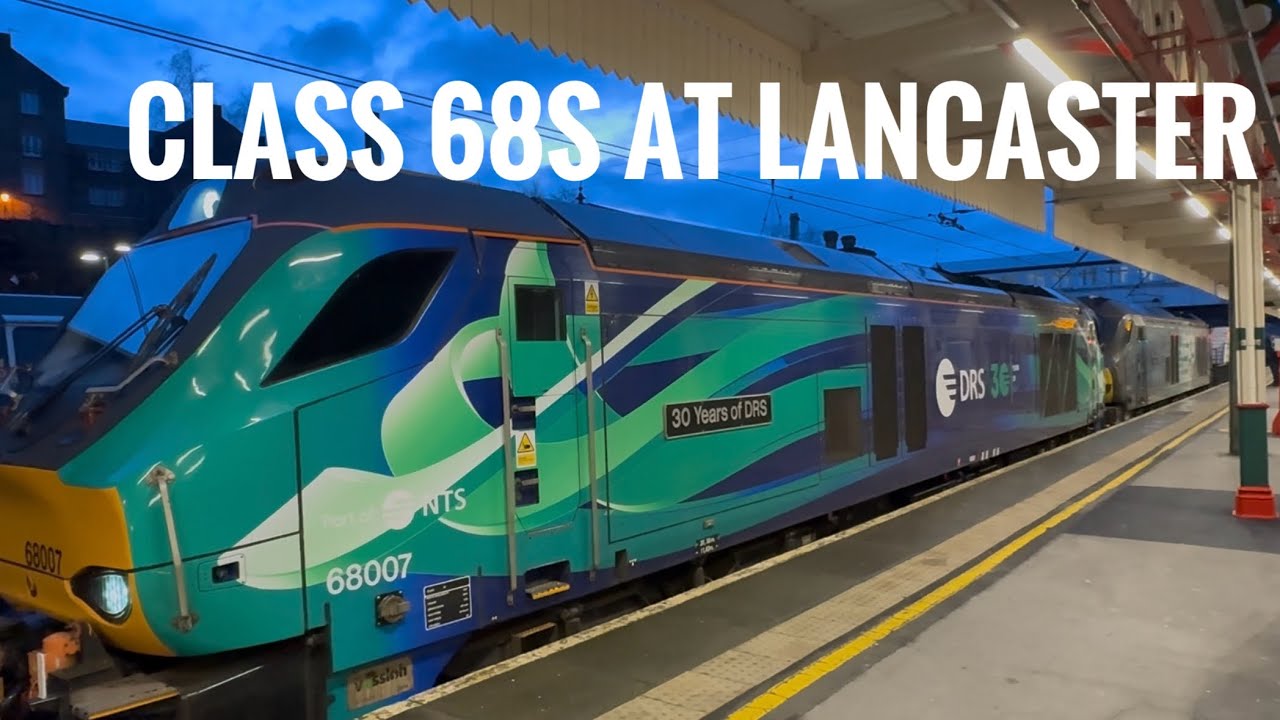 Class 68s with flask at Lancaster (17/01/2026)