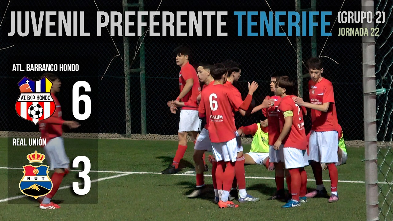 Atl&eacute;tico Barranco Hondo vs Real Uni&oacute;n (6-3) | Jornada 22 Juvenil Preferente Tenerife | 06/03/2026