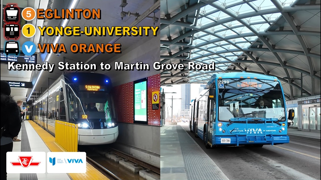 TTC & YRT POV Ride: Kennedy Station to Martin Grove Road Via Cedarvale Station