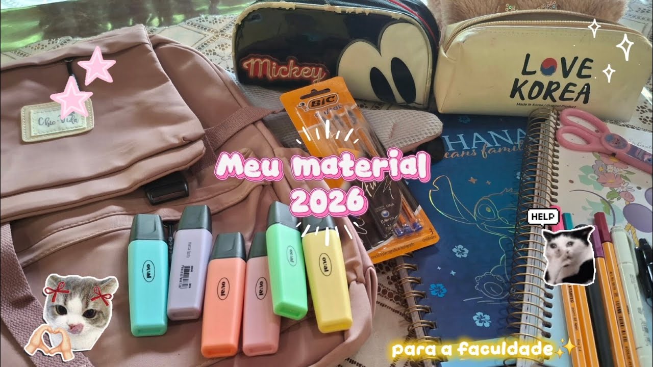 Meu material 2026(primeiro semestre da faculdade) | Gabriela Yumih