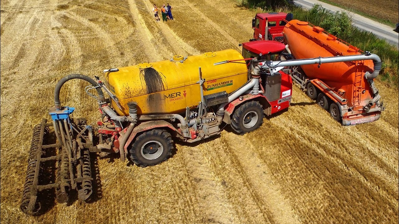 Büttner Ökoservice Gärresteausbringung mit Holmer exxact & Zunhammer  Aufbau [2017] [Luftaufnahmen]!