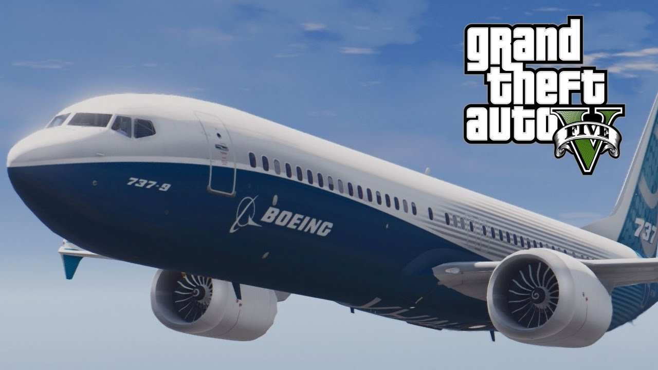 GTA V - Boeing 737 MAX 9 Impressive Steep Takeoff