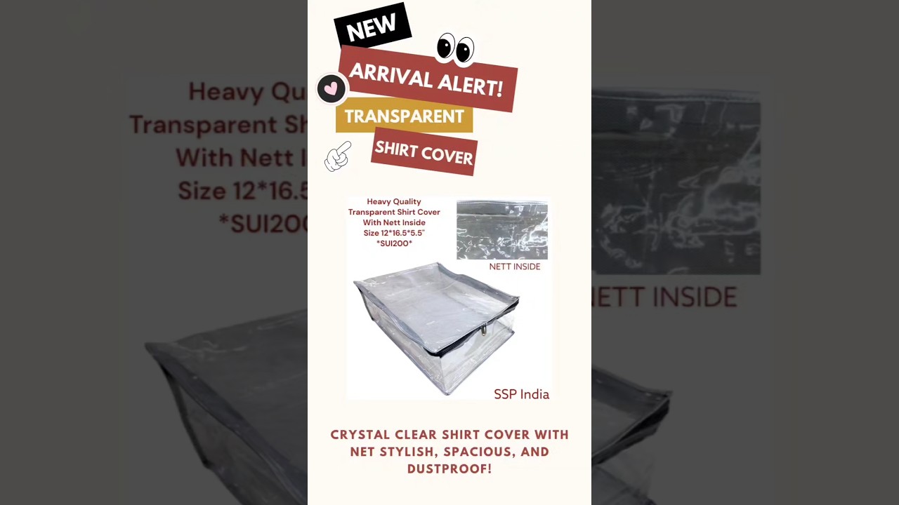Crystal clear shirt cover with net stylish, spacious, and dustproof! 