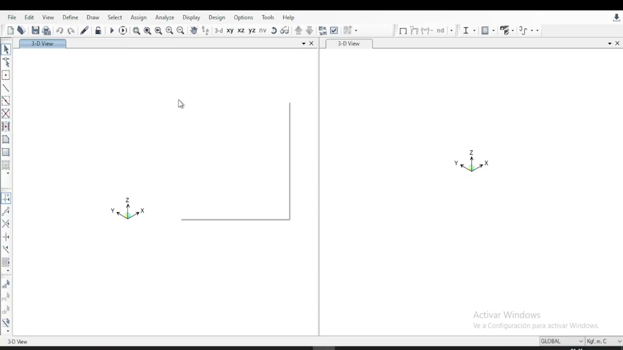 2. Analisis de viga simplemente apoyada - Inicio, edición de grillas, plantillas y unidades.
