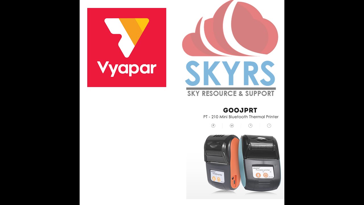 vyapar pos billing app pos adding goojprt Pt210 Bluetooth thermal printer urdu hindi Pakistan India