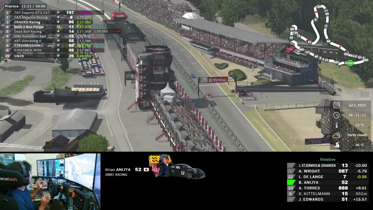 [LIVE] 2023 iRacing 24 Hours of Spa 1/4 - 22 Jul. 2023