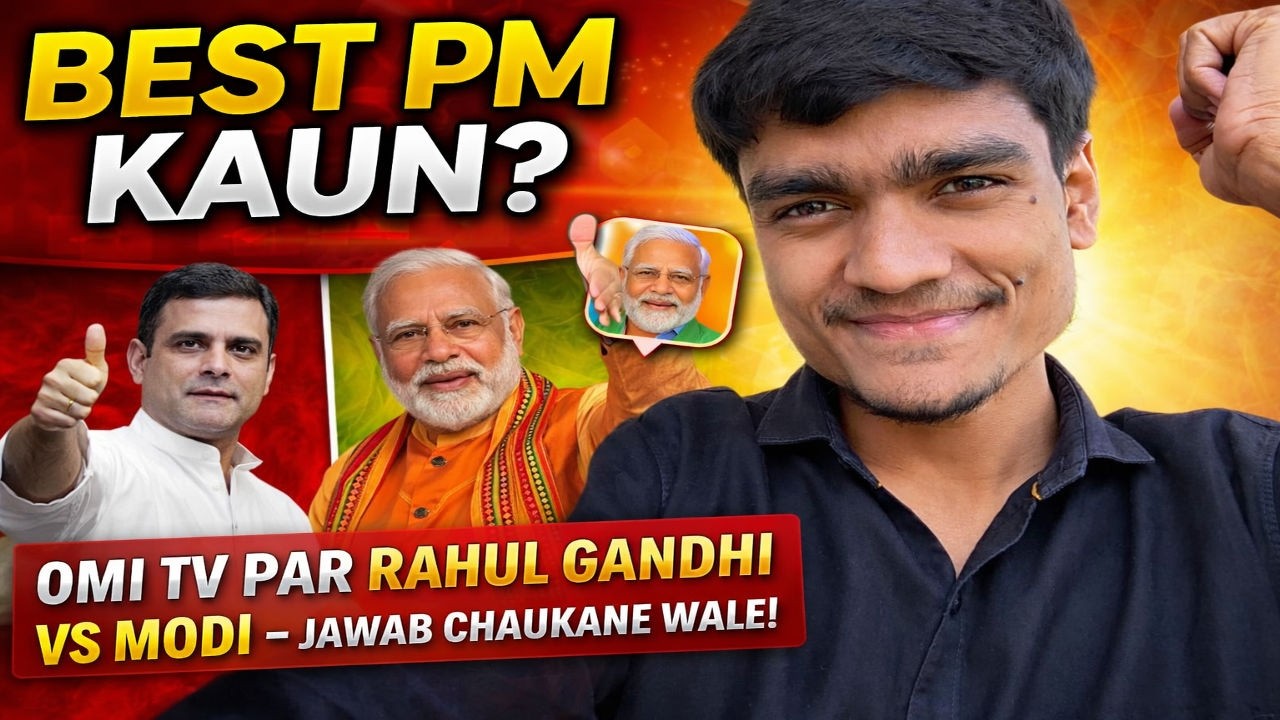 🔥 “Best PM Kaun? Omi TV Par Rahul Gandhi vs Modi – Jawab Chaukane Wale!” #funny #rahulgandhi #modi
