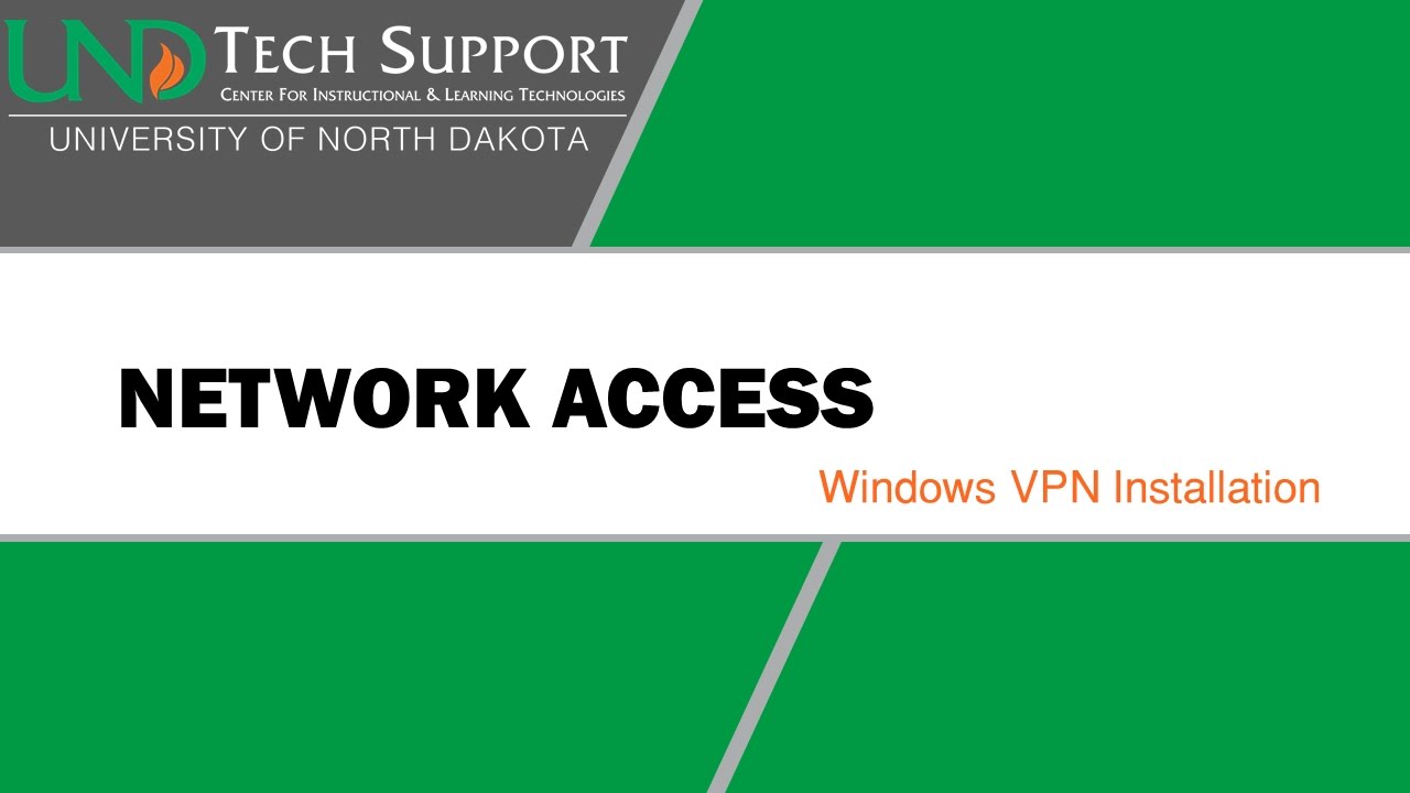 Network Access: Windows VPN Installation