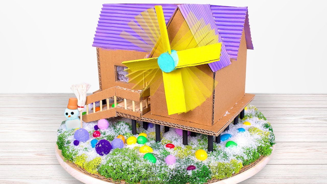 How to make working model of a wind turbine from cardboard