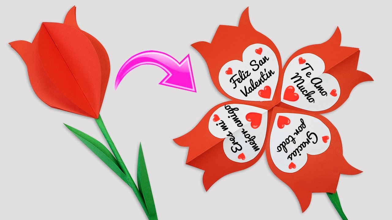 🌹Linda flor tulipán para el día de San Valentín🌹Gift idea Valentine's Day |  Especial día del novio