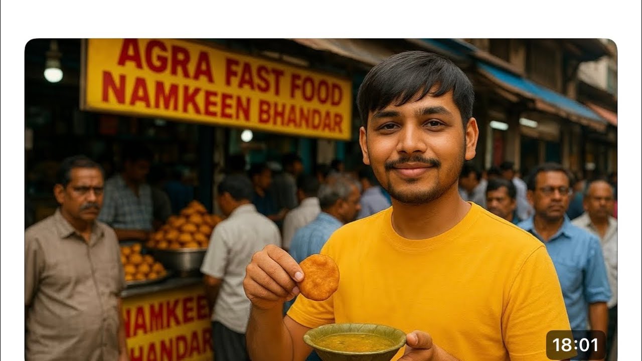 Agra Street Food in One Day – Yeh Sab Kha Gaya Main!” || famous fast food of Agra👍❤️ #agra