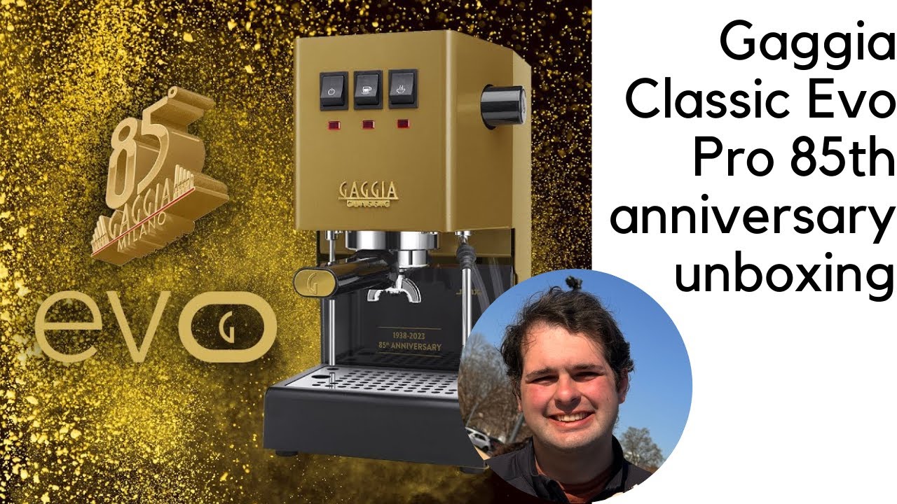 Unboxing the Gaggia Classic Evo Pro 85th Anniversary Gold Edition (no boiler gate version)