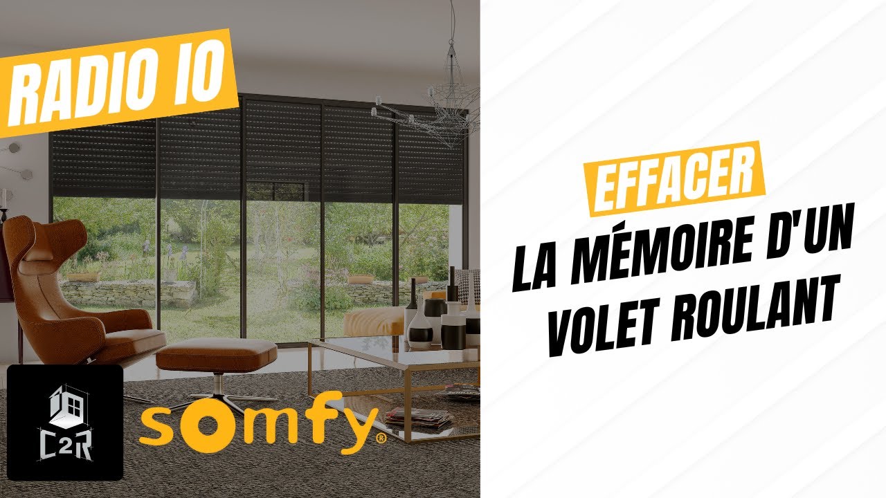 Comment réinitialiser un volet roulant radio IO SOMFY ? 📡