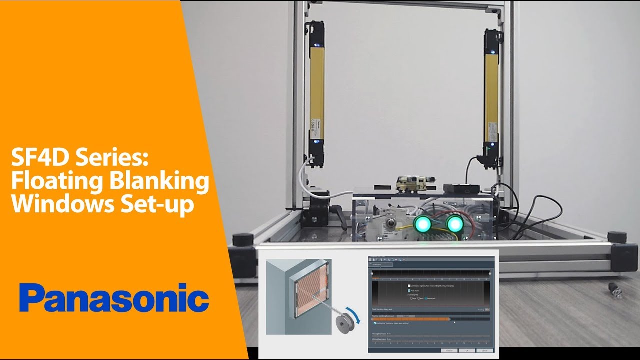 Panasonic SF4D Series Light Curtain Floating Blanking Windows Set-up