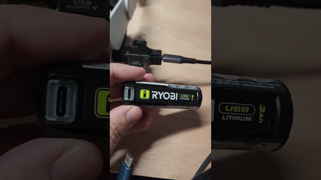 Ryobi new 3ah usbc lithium usbc battery! charge not just ryobi tools but your phone too!