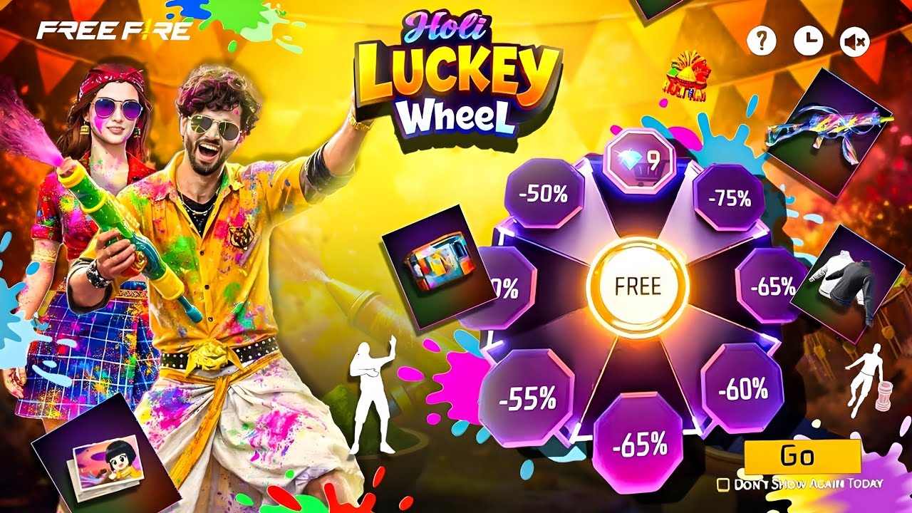 Holi Special Luckey Wheel 🤯 In Telugu | Next Luckey Wheel Event😍 | Next Discount Event |FF New Event