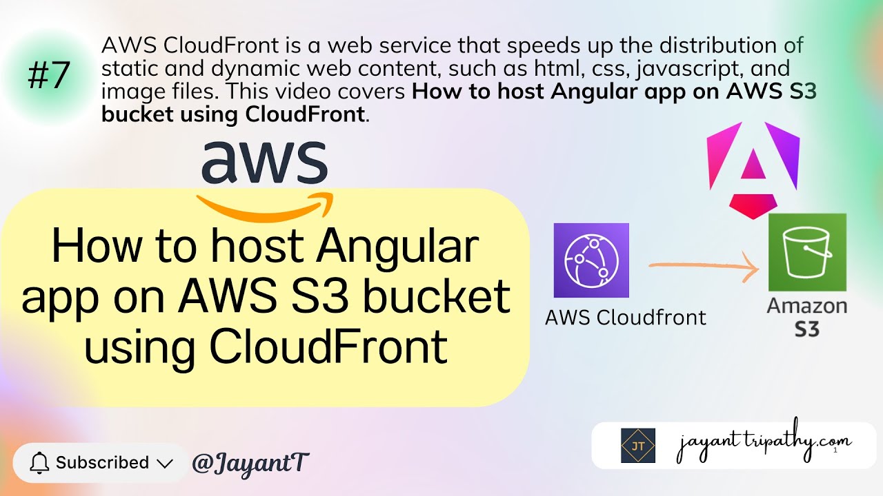 How to host Angular app on AWS S3 bucket using Cloud Front | AWS | Jayant Tripathy #aws #cloudfront