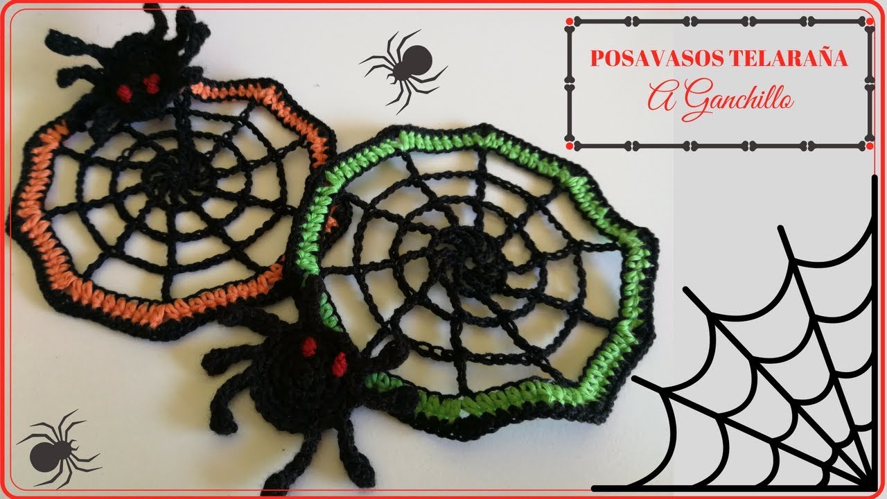 COMO HACER POSAVASOS TELARAÑA A GANCHILLO | HALLOWEEN