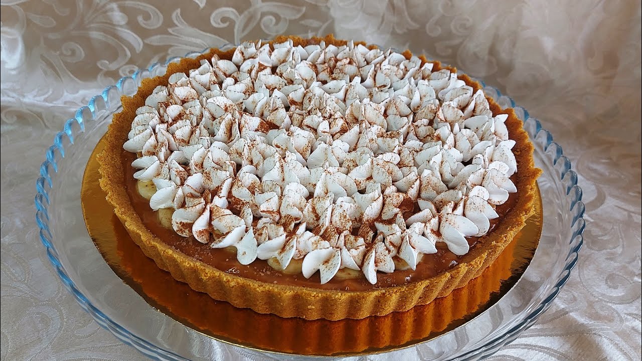 طريقة عمل بانوفي باي / تحلية المطاعم الراقية بالكراميل جد سهلة وراااائعة / banoffee pie 👍👍