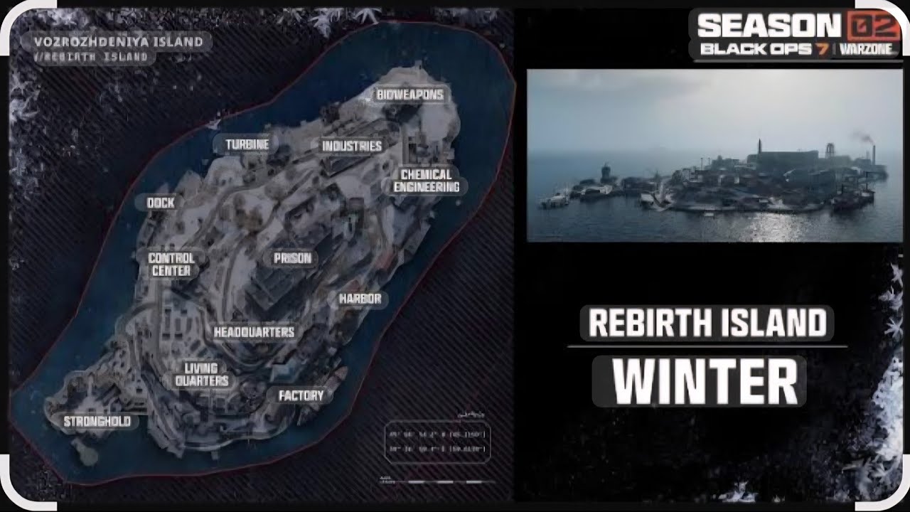Call of Duty. First, look at the new winter. Resurgence rebirth, map. PS5.Slim.