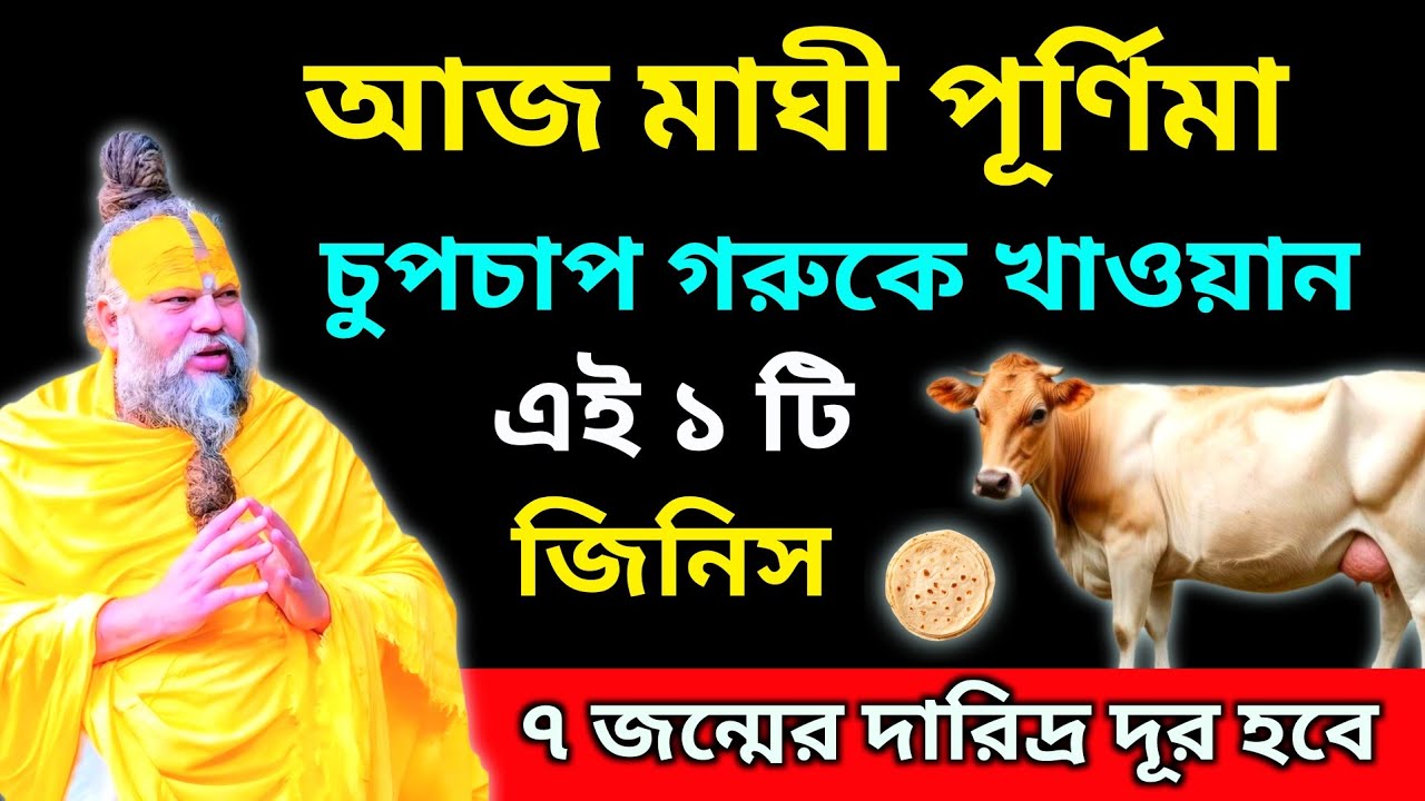 মাঘী পূর্ণিমার দিন চুপিচুপি এই ১ টি জিনিস গরুকে খাওয়ান। ৭ জন্মের দারিদ্র্য দূর হবে।
