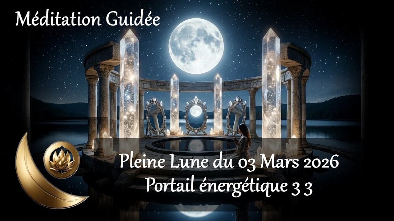 🌜🌕🌛Méditation guidée - Pleine Lune et portail énergétique du 03 Mars 2026 - Âme Corps Esprit🌜🌕🌛