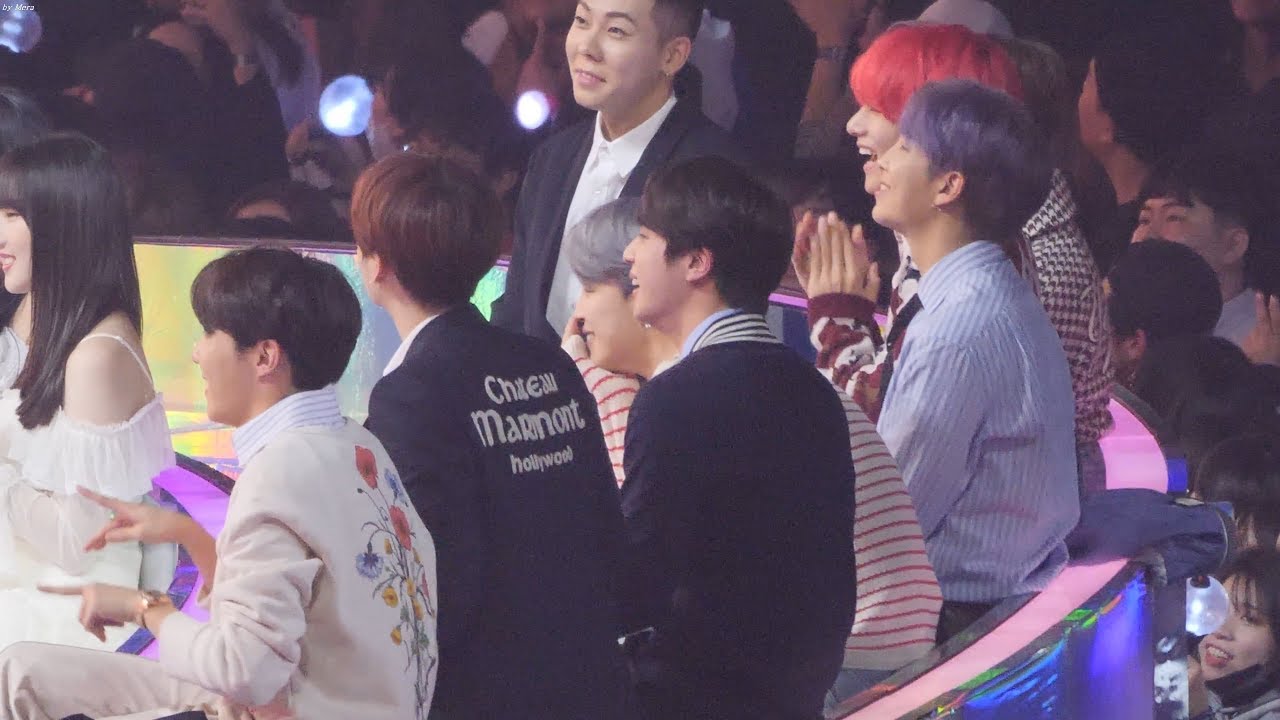 181201 방탄소년단(BTS) 나하은 댄스소개 댄스부문 남자수상소감 Reaction [4K]  직캠  by Mera