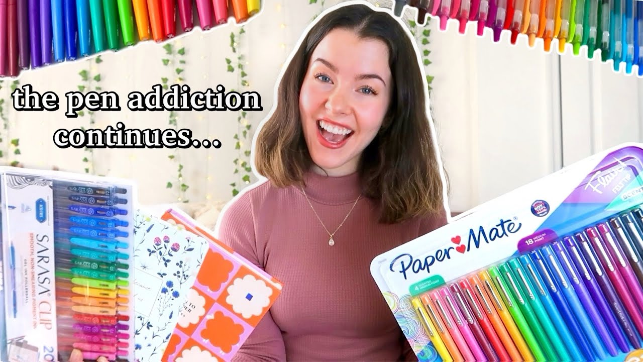 ANOTHER stationery haul!!💞🌈📓 (UNOBOXING + SWATCHES) | journals, pentel, zebra sarasa, papermate