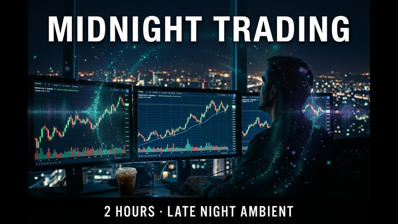 Midnight Trading Session 🌙 2 Hours Late Night Ambient Electronic | Focus Music for After Hours