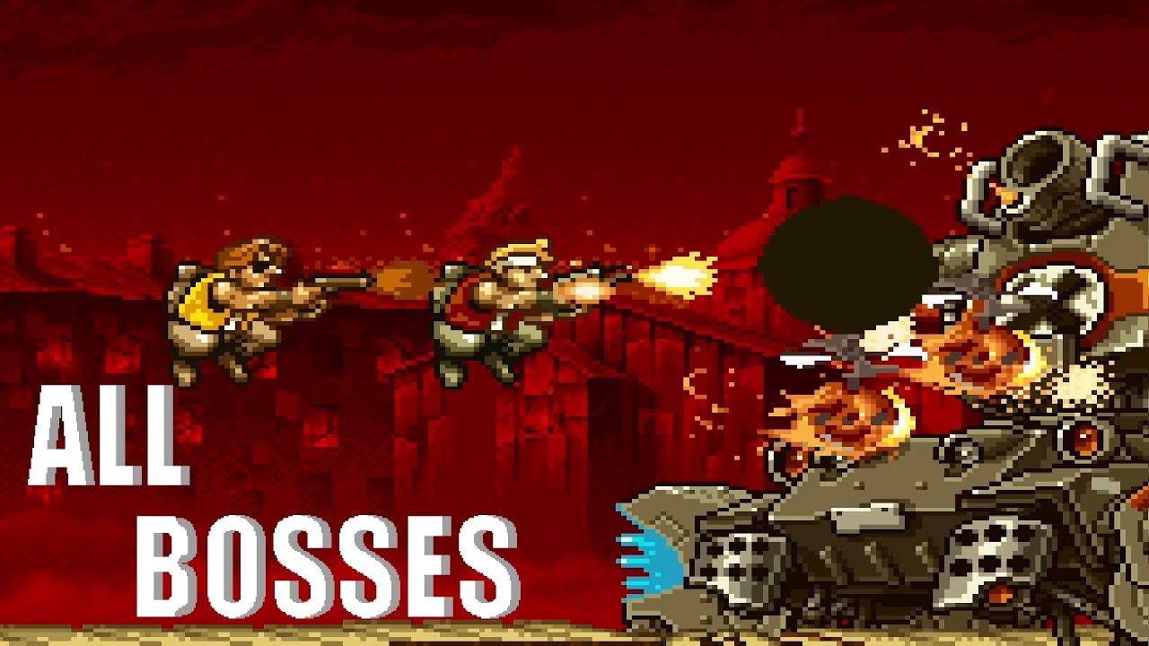 Metal Slug 2 (Arcade) - All Bosses (2 Players, No Hit)