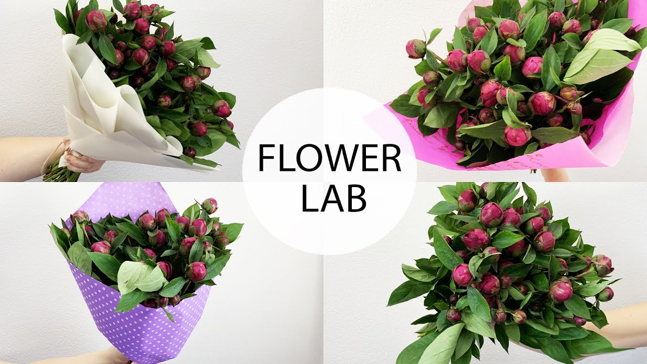 4 Wrapping ideas  DIY: How to wrap a bouquet of flowers