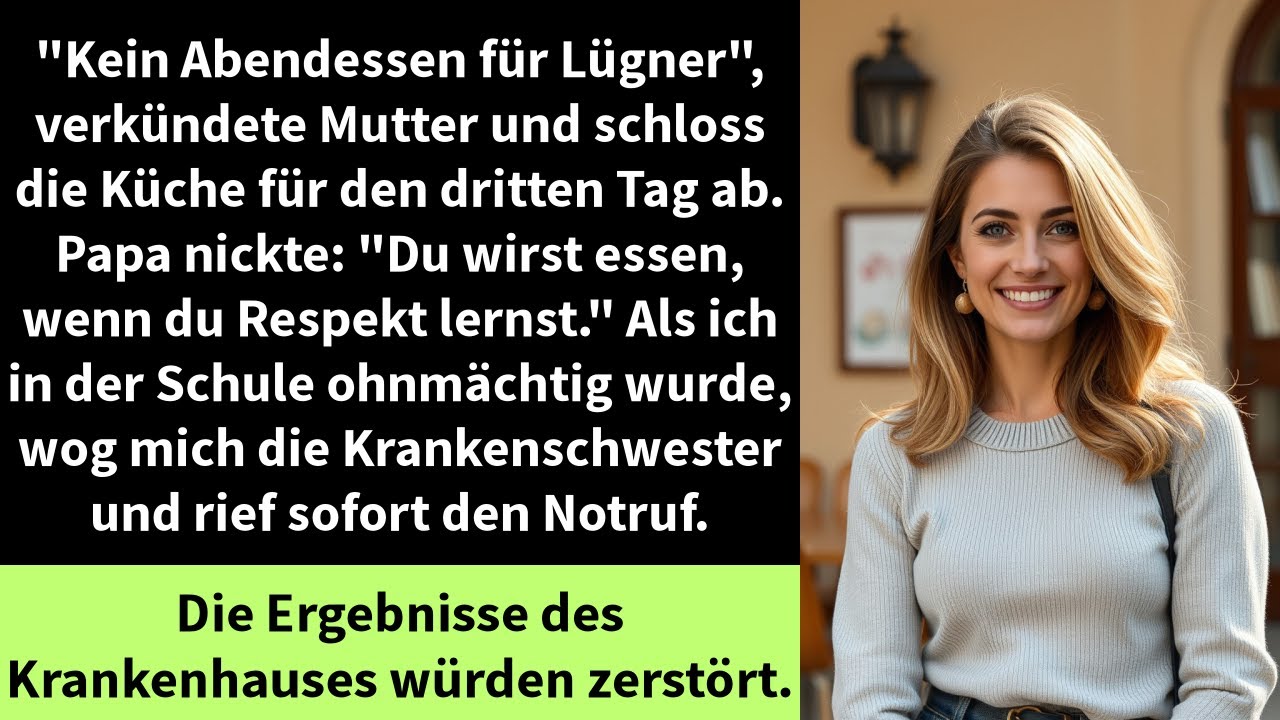"Kein Abendessen für Lügner", verkündete Mutter und schloss die Küche für den dritten Tag ab.