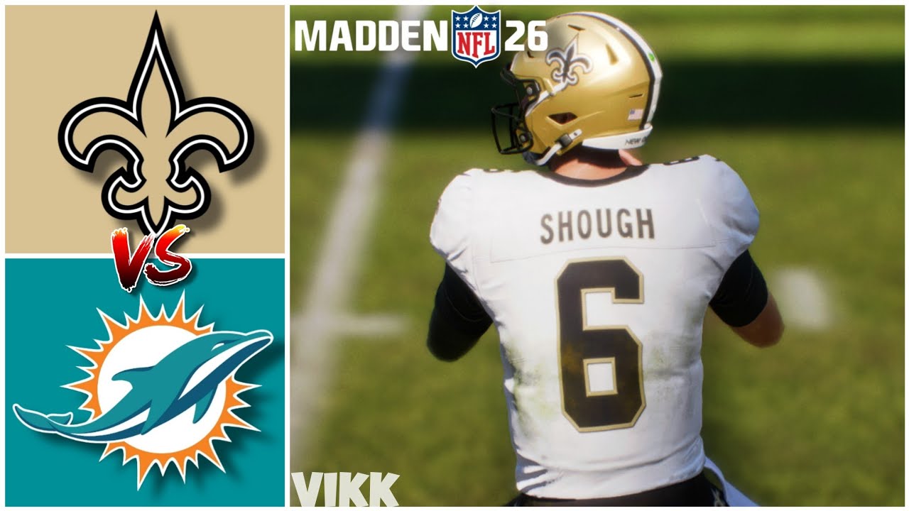 Saints vs Dolphins Week 13 Simulation (Madden 26)