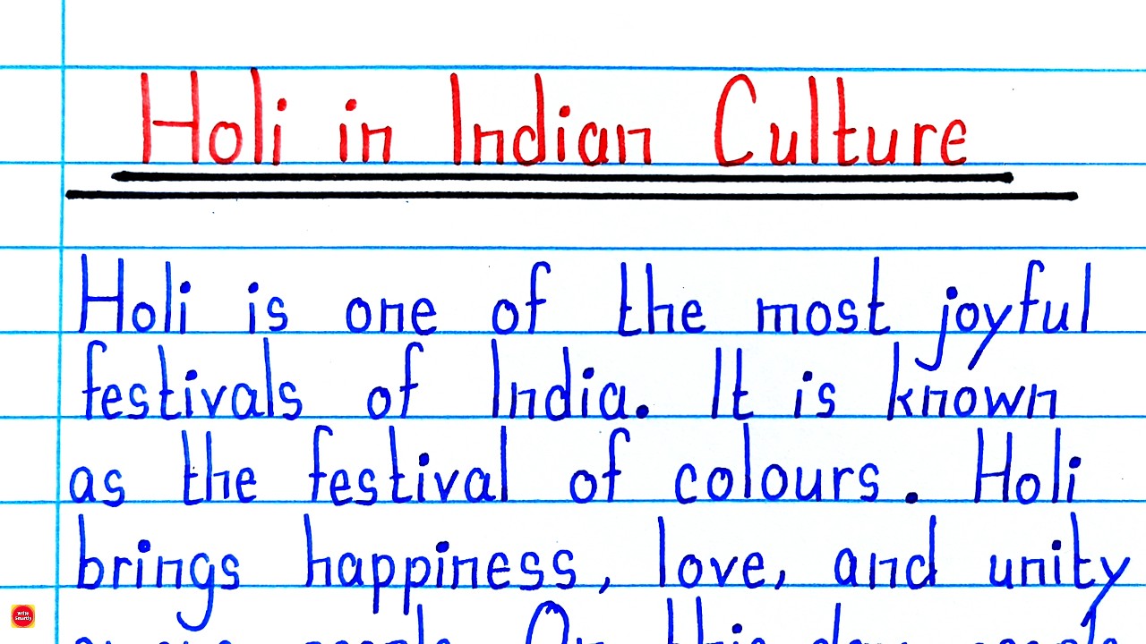 Holi in Indian Culture Essay  in English | Holi Essay in English | Festival of Colors | Short Essay