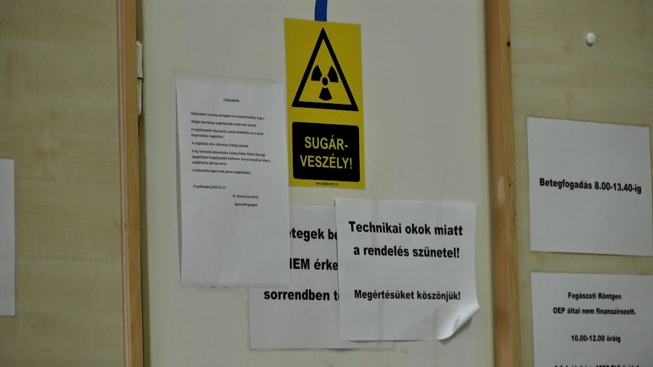 Meghibásodás miatt szünetel a röntgen szakrendelés