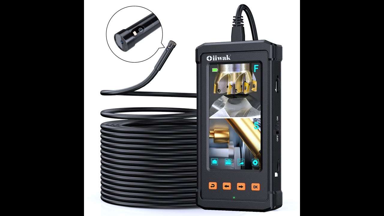 Oiiwak 50FT Dual Lens Waterproof Endoscope Camera with Light