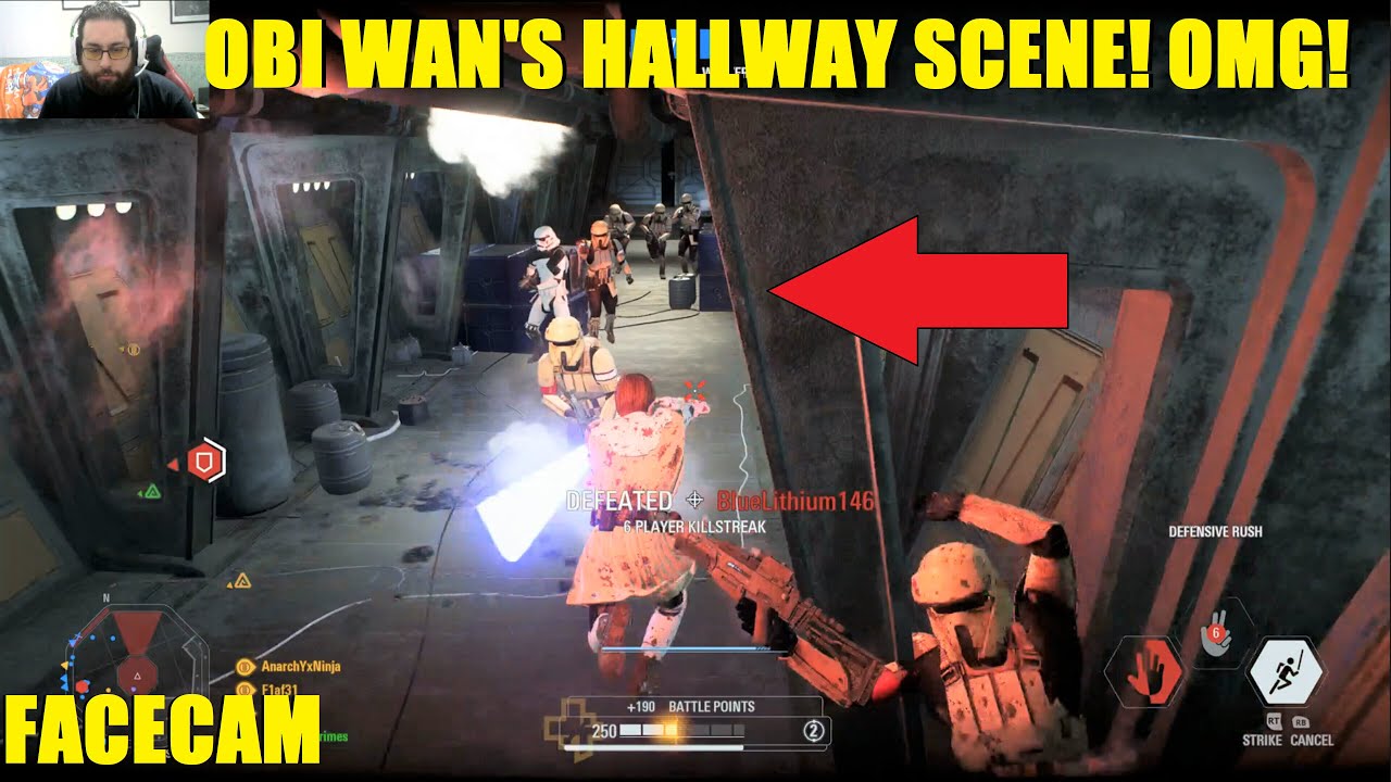 Star Wars Battlefront 2 - Obi Wan Kenobi thought this intense match would never end! MY FACE REVEAL!