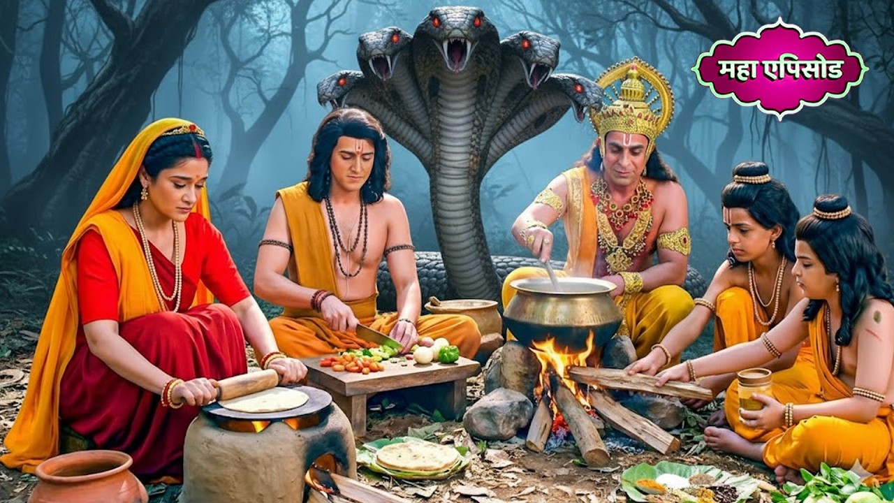 जंगल में राम जी–सीता माता–हनुमान जी ने लव-कुश के लिए बनाया भोजन | Shrimad Ramayan #ram #ramayan