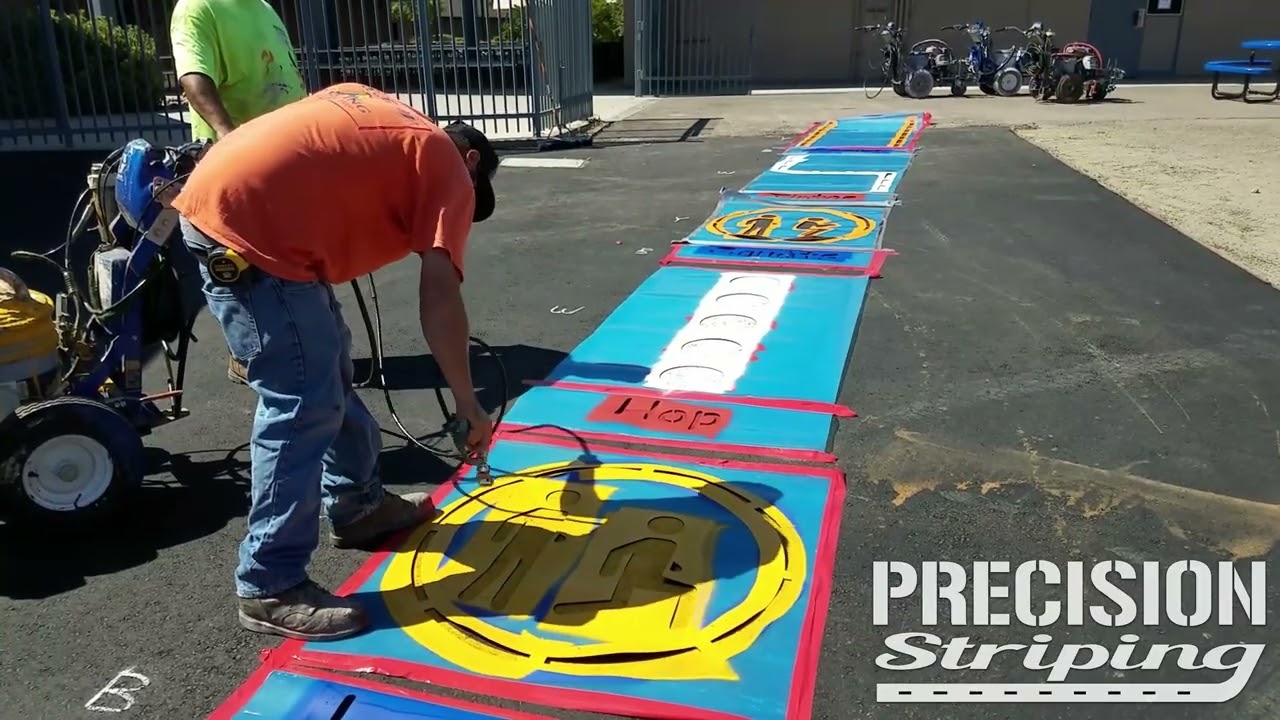 Precision Striping Inc. San Diego - Custom Playground Games at Carlton Oaks School