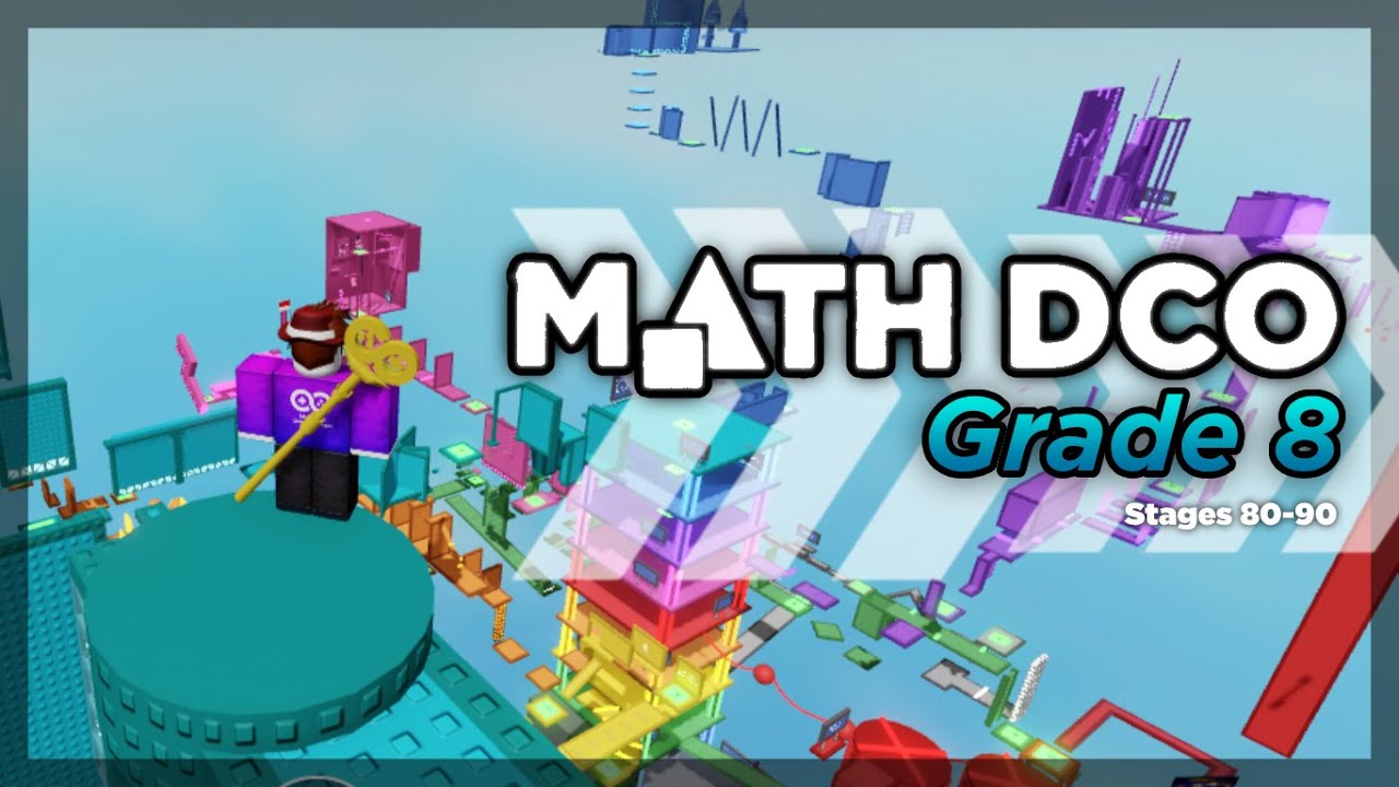 Playing the MATH DIFFICULTY CHART OBBY?? | Grade 8! [Stages 80-90]
