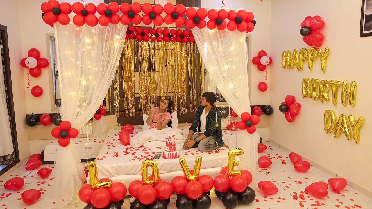Gift_Surprise_Party ❤️ Last Minute Romantic Room Decoration Idea 